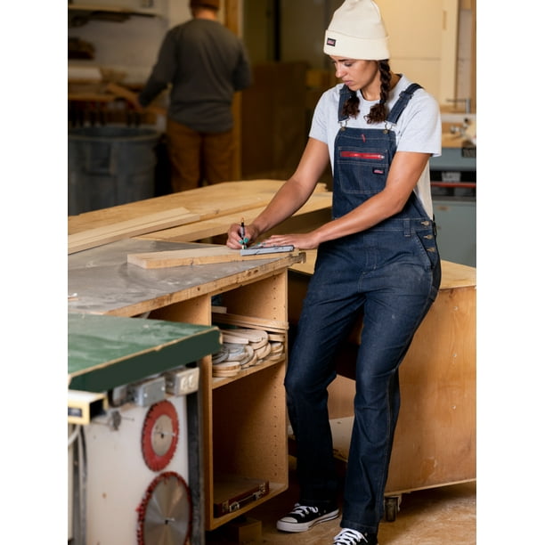 Free Shipping! Genuine Dickies Womens FLEX Denim Utility Bib