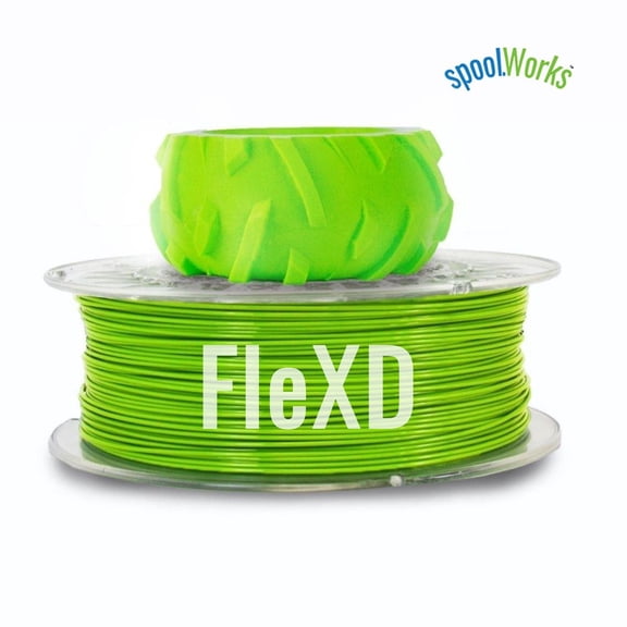 Genuine E3D spoolWorks FleXD Semi-flexible TPU Filament - 1.75mm, 500g, Monster Green16