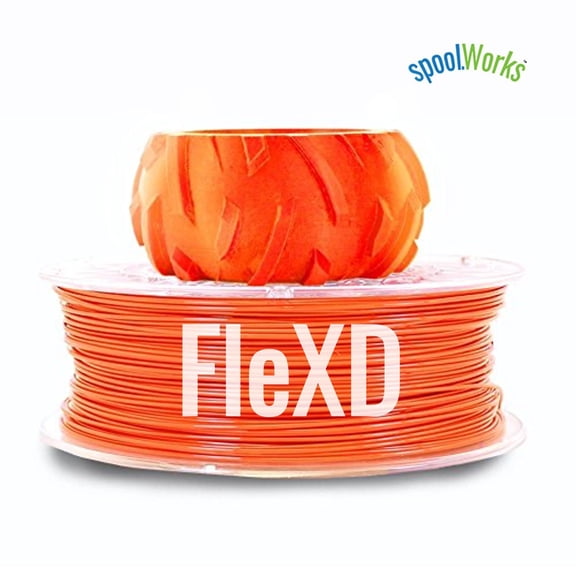 Genuine E3D spoolWorks FleXD Semi-flexible TPU Filament - 2.85mm, 500g, Sweet Orange17