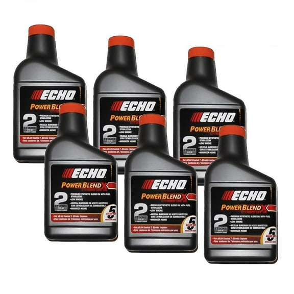 Genuine Echo 6 Pack Oil 12.8 oz Bottles 2 Cycle Mix for 5 Gallon Power Blend / 6450005
