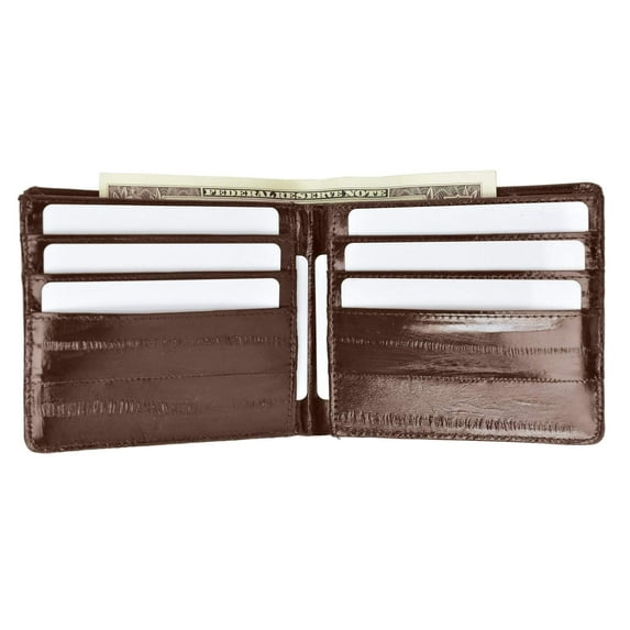 Genuine Eel Skin Classic Bi-fold Mens Wallet E 705