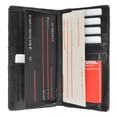 thumbnail image 1 of Genuine Eel Skin Leather Checkbook Cover Credit Card Holder ID Window E 154, 1 of 23