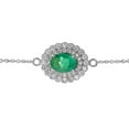 thumbnail image 1 of Genuine Emerald & Diamond Bracelet In White Gold, 1 of 1