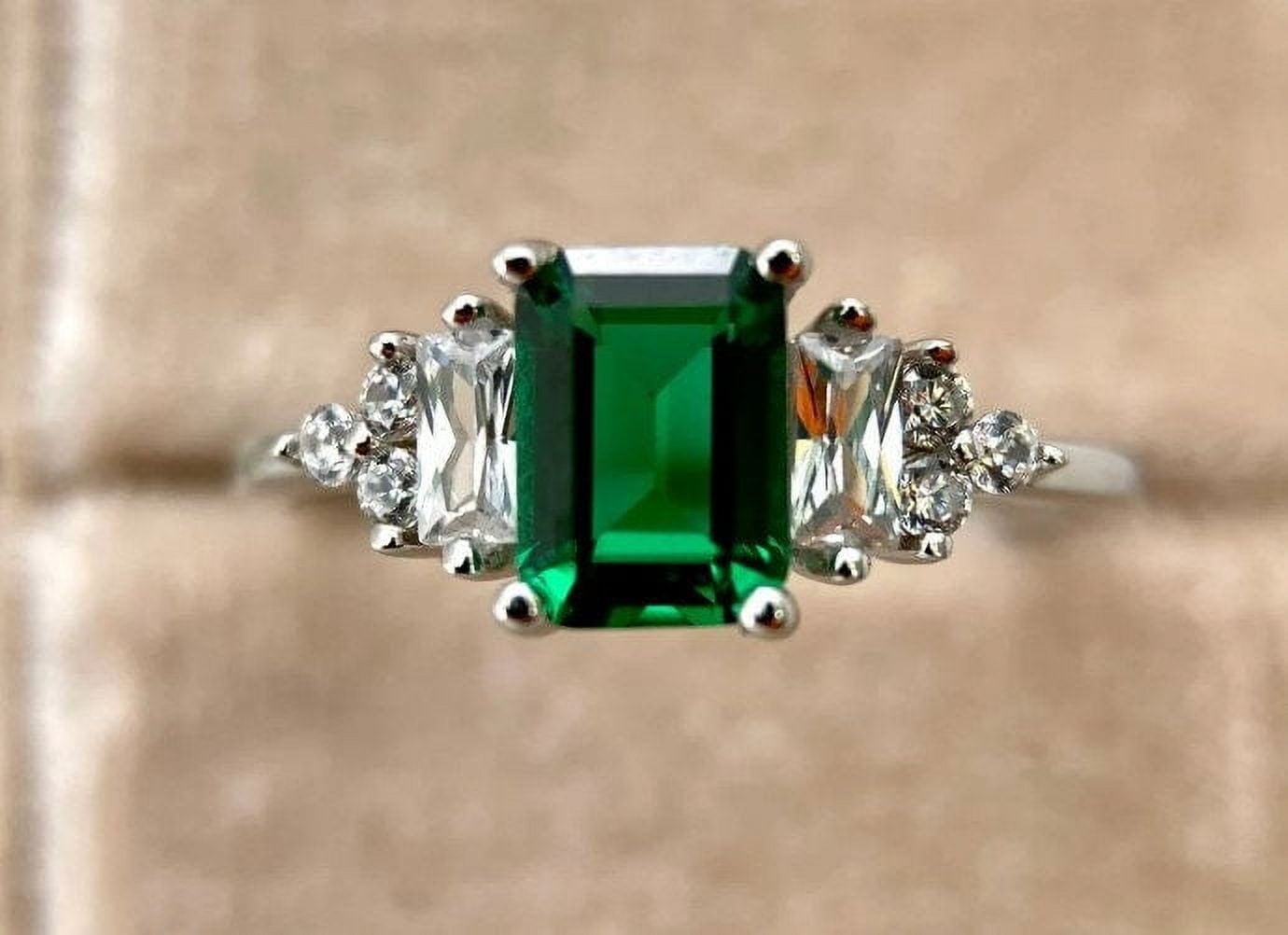 Ruby & Emerald July+May Birthstone Ring, 925 Sterling Silver, Natural Ruby outlets Emerald Women Ring, Engagement Ring, Wedding Promise Gift for Her