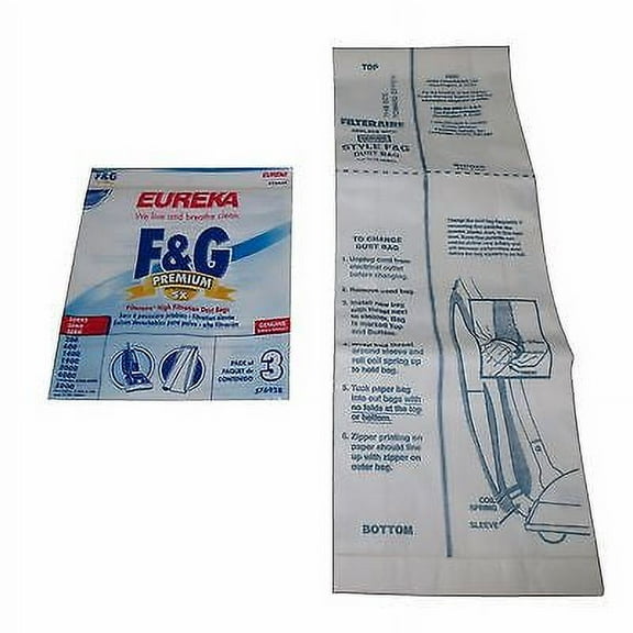 Genuine Eureka Sanitaire Style F & G Vacuum Bags Premium 5x Allergen Type Vac [6 Bags]