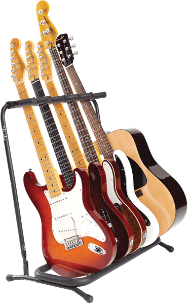 Genuine Fender 5 Space Folding Multi Stand for Acoustic or Electric Guitars