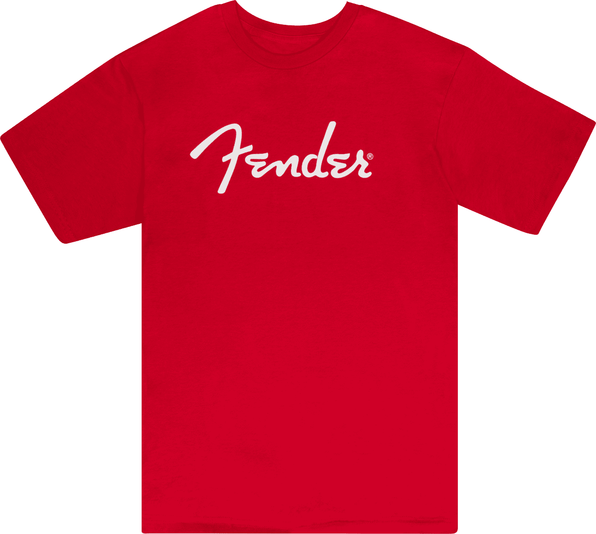 Genuine Fender Spaghetti Logo Dakota Red T-Shirt 100% Cotton Size Medium