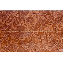 Genuine Finished Floral Embossed Textured Leather Sheets for Crafts Full Grain Buffalo Leather Tooling Leather Crafts Tooling Sewing Hobby Workshop Crafting Leather Hides - 12x12 Inches