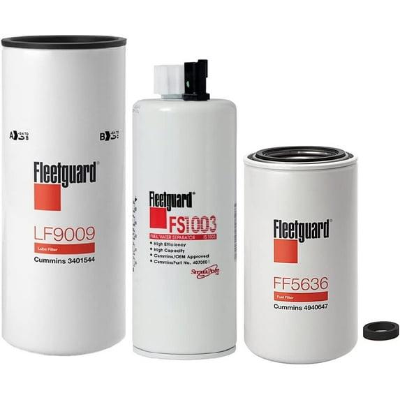 Genuine Fleetguard - Cummins Filtration LF9009 - FS1003 - FF5636 Fleetguard Filters Kit For Cummins