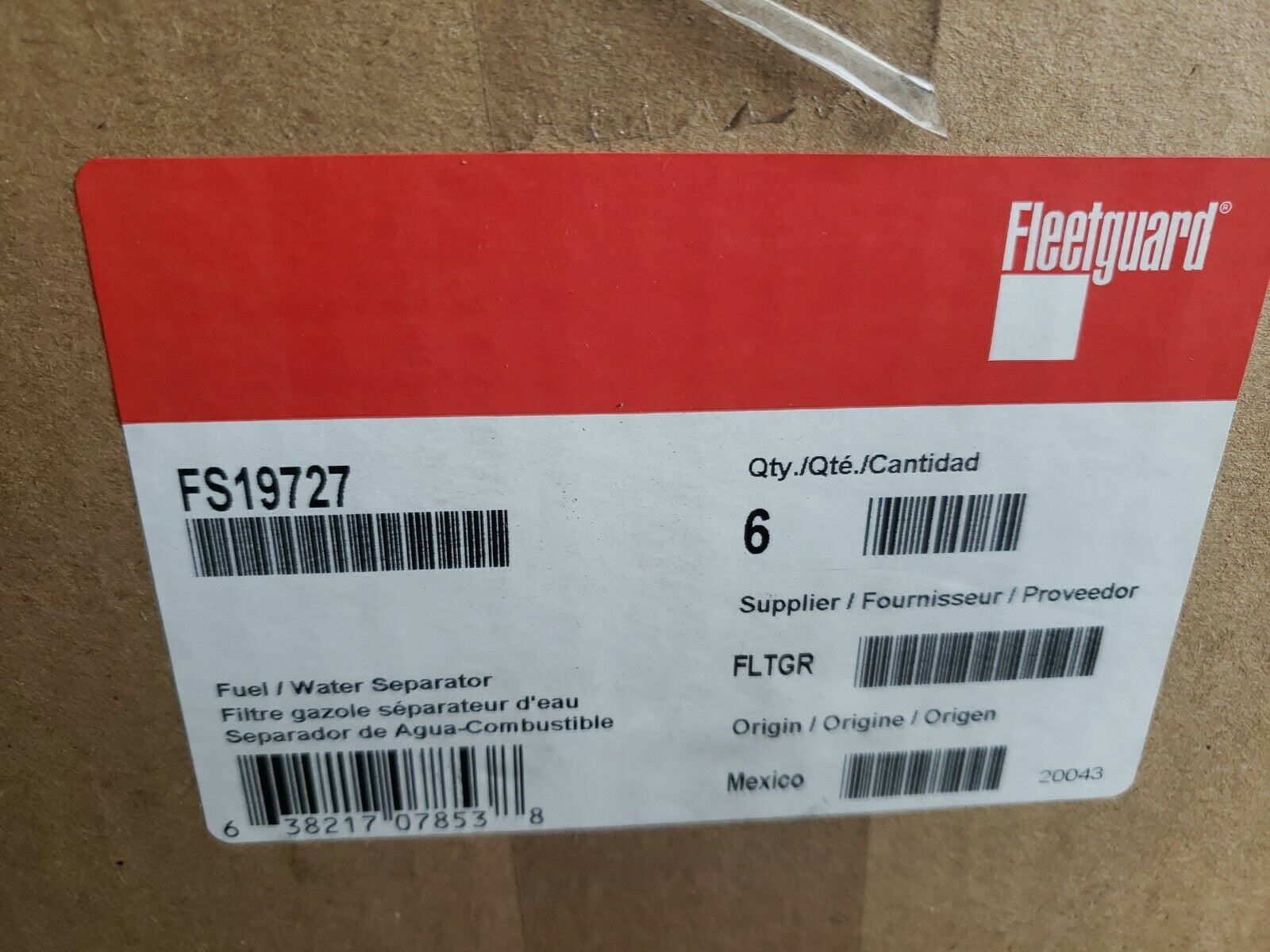 New In Stock, Fleetguard Fuel Water Separator FS19728 - Fleetguard - Foto 2