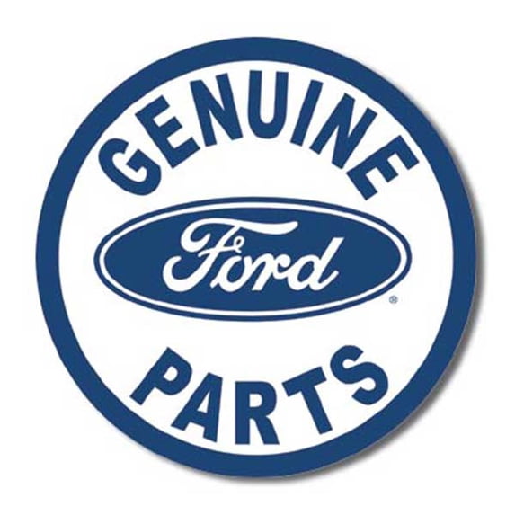 Genuine Ford Parts Round Tin Vintage Style Sign DE-Tin791