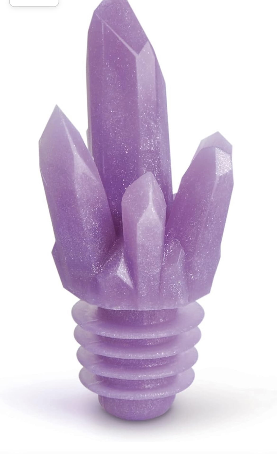 Genuine Fred LIQUID CRYSTAL, Crystal Bottle Stopper, Purple, 3 inches