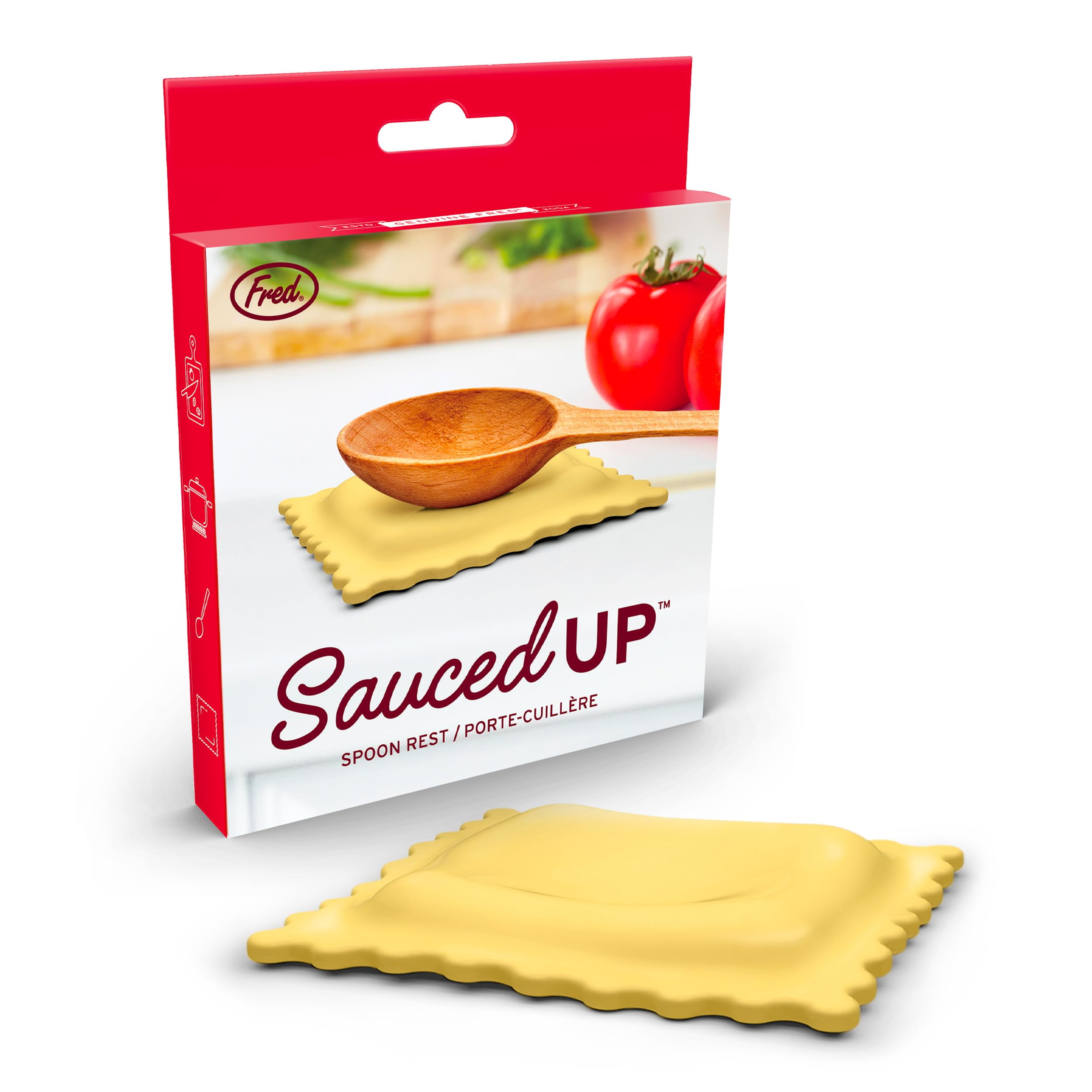 Genuine Fred SAUCED UP Ravioli Spoon Rest - Easy to Clean - Fun Kitchen Gadgets and Accessories - Stocking Stuffers & White Elephant Gifts - Great Gift for Home Cooks and Pasta Lovers C42
