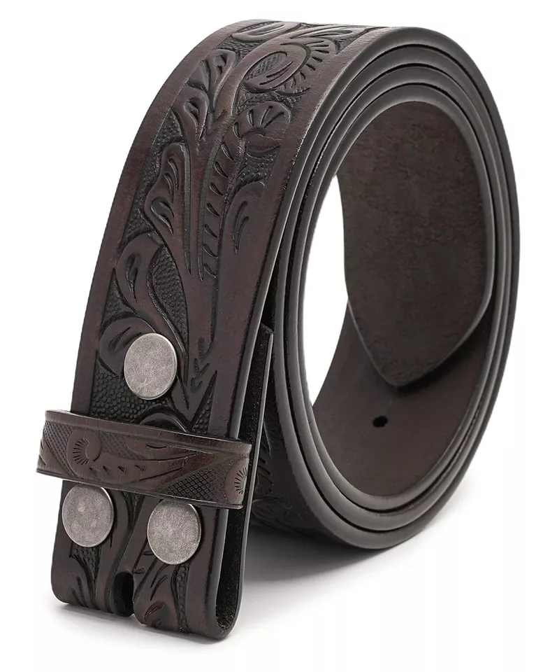 Made In USA Belts One Piece Full Genuine Leather Work  Genuine Full Grain Leather Belt 1-1/4\
