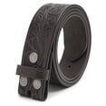 thumbnail image 1 of Genuine Full Grain Western Engraved Tooled Leather Belt Strap Belt 1-1/2" Wide, 1 of 5