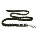 thumbnail image 1 of Genuine Fully Braided Leather Dog Leash 4 Ft Long 3/4" Wide Black, Menium to Large Breeds, 1 of 2
