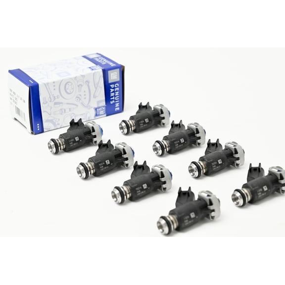 Genuine GM 50lb/hr Truck Fuel Injectors OEM GM 12613412 L96 Flex Fuel 46mm Injectors - Set of 8