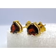 thumbnail image 1 of Genuine Garnet Stud Earrings, Garnet Earrings, Natural Red Garnet Earrings, January Birthstone Stud Earrings, 1 of 2