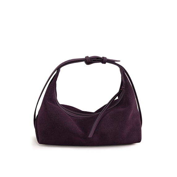 Genuine Grade Cow Leather Women's Dumpling Hobo Soft Matte Suede Cowhide Shoulder Crossbody Bags Adjustable Handle HandBag New