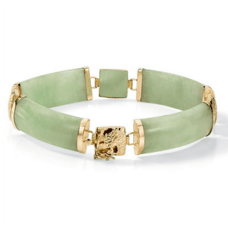 green jade enamel heart charm beaded bracelet – Marlyn Schiff, LLC