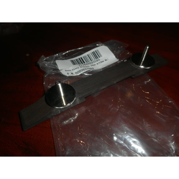 Genuine Gretsch Ebony Space Control Roller Bridge Base, 74mm Spacing