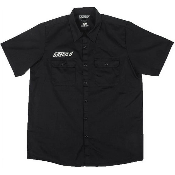 Genuine Gretsch Electromatic Logo Black Men's Workshirt, Size Small #0991939406