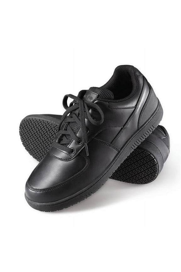 2010 Mens Slip-Resistant Athletic Work Shoes - Black - Wide