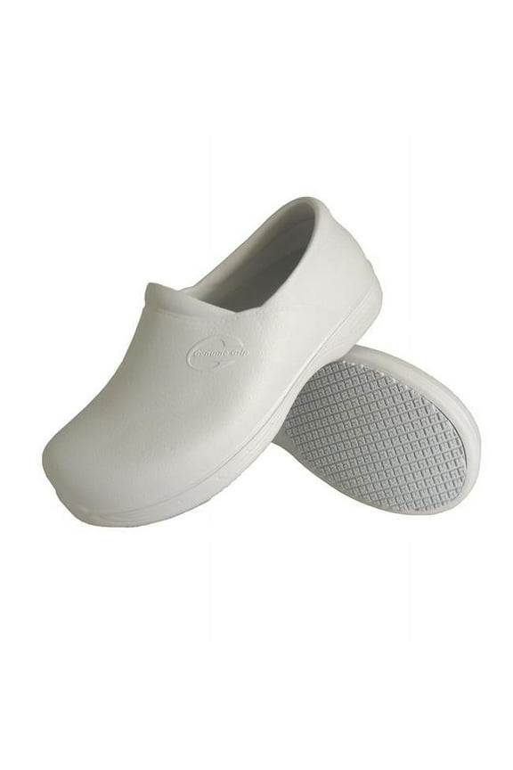 385-9M Womens White Slip-Resistant Injection Clogs - Size 9