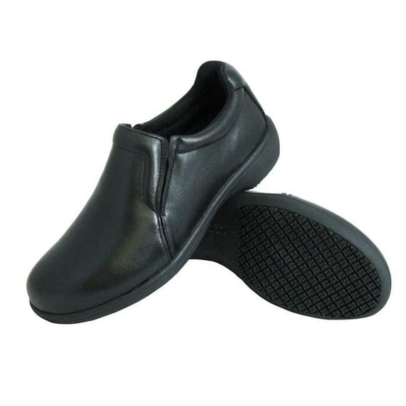 Genuine Grip 410-7.5M Womens Slip-Resistant Casual Work Shoes, Black - Size 7.5