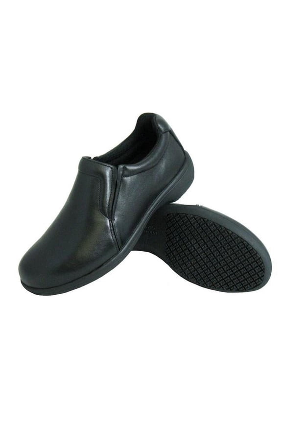 410-8.5M Womens Slip-Resistant Casual Work Shoes, Black - Size 8.5