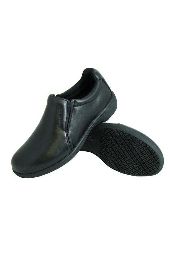 410-8M Womens Slip-Resistant Casual Work Shoes, Black - Size 8