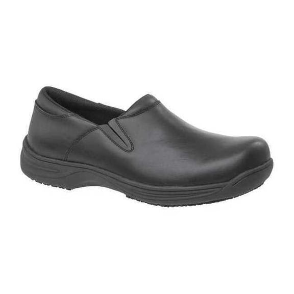 Genuine Grip 4700-8.5W Mens Slip-Resistant Slip-On Work Shoe, Black - Size 8.5 Wide