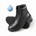 thumbnail image 1 of Genuine Grip 760-8W Womens Slip-Resistant Waterproof 6 in. Soft Toe Wide Work Boot  Black - Size 8, 1 of 2