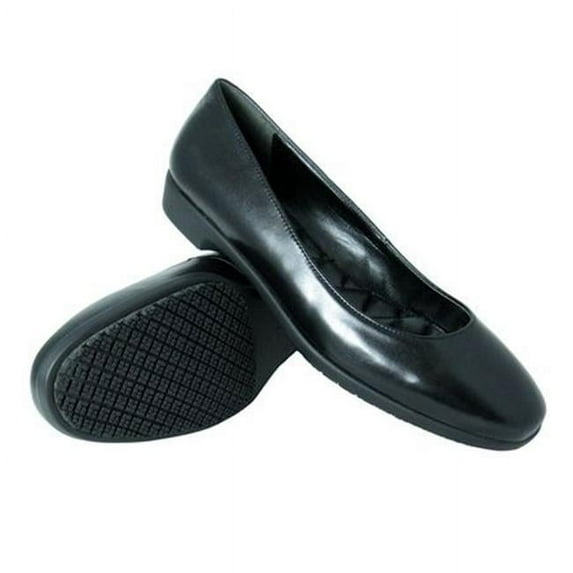 Genuine Grip 8300-8.5M Women's Slip-Resistant Leather Dress Shoe, Black - Size 8.5