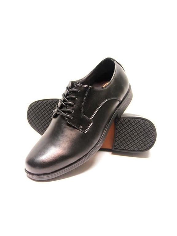 9540-11W Mens Slip-Resistant Oxfords Dress Work Shoe Black - Size 11 Wide