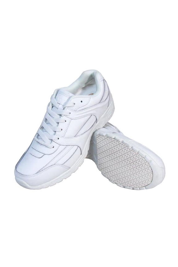 1015-9M Mens Slip-Resistant Work Shoe - White - Size 9