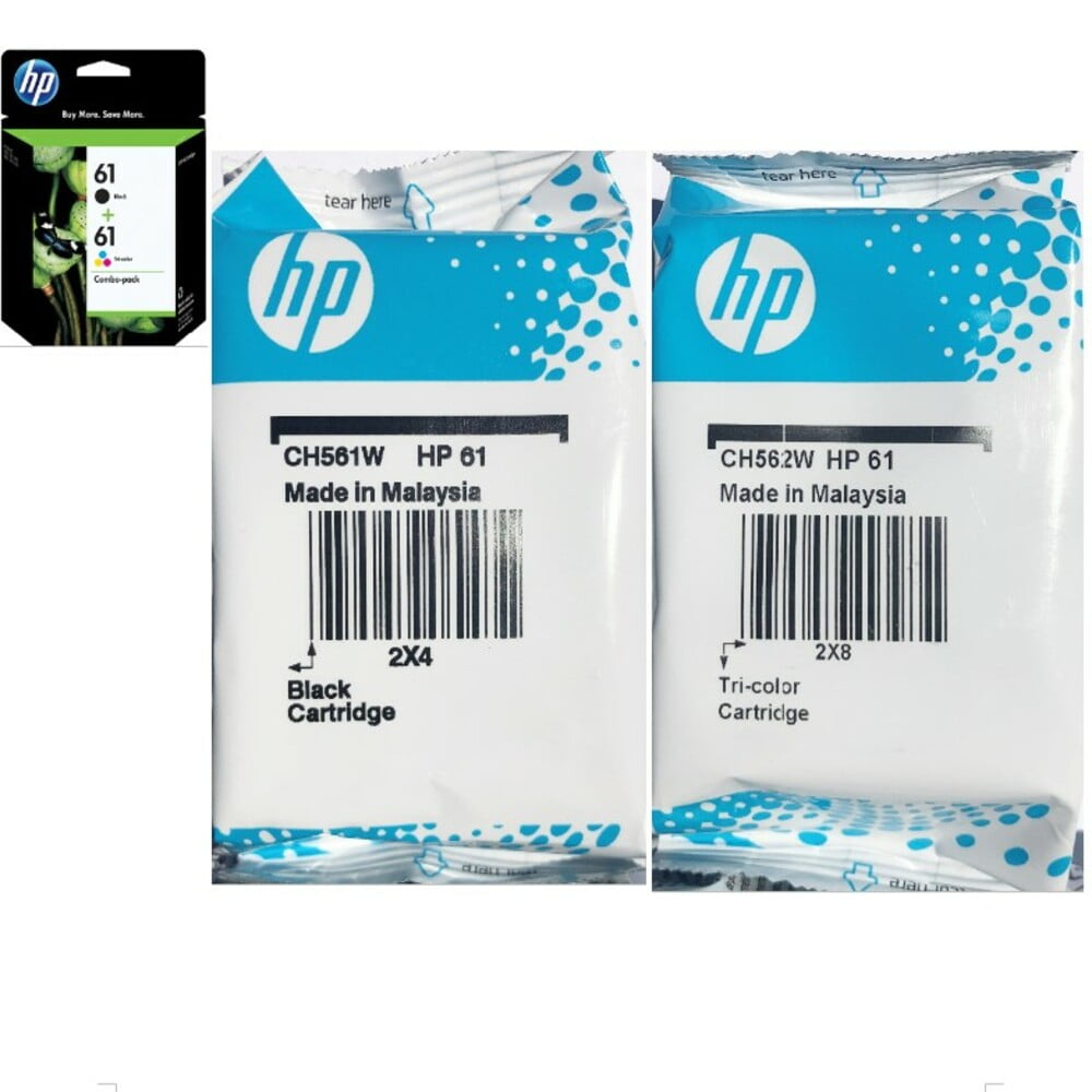 Genuine HP 61 Black & TriColor Combo Ink Cartridges, Original OEM MultiPack Save Your Money