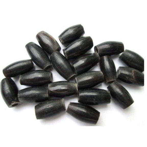 Genuine Hairpipe Bone; Black Horn, size Half Inch, 50 pcs; Hair Pipe Choker Beads