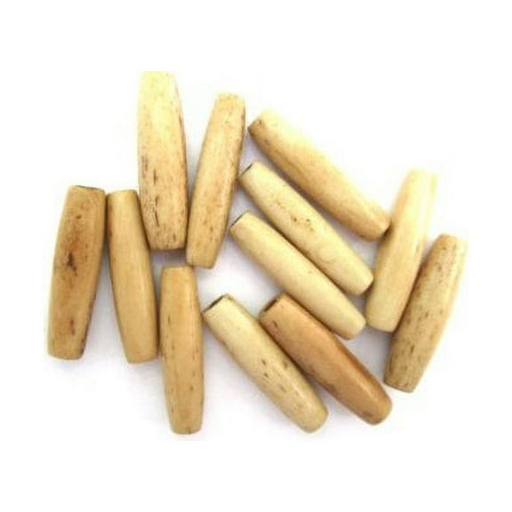 Genuine Hairpipe Bone; Teastained/Antiqued; size 1 inch, 25 pcs Hair Pipe Choker Beads