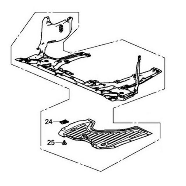 Genuine Honda Accord Hybrid Engine Splash Shield Cover (20142017