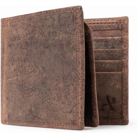 Genuine Hunter Leather Wallet for Men |  Blocking | Soft and Stylish Bifold Wallet with 8 Credit Card holder, 2 ID slots and 2  Pockets |