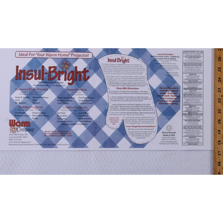 Insul-Bright® #6320 Needled Polyester Insulated Material for
