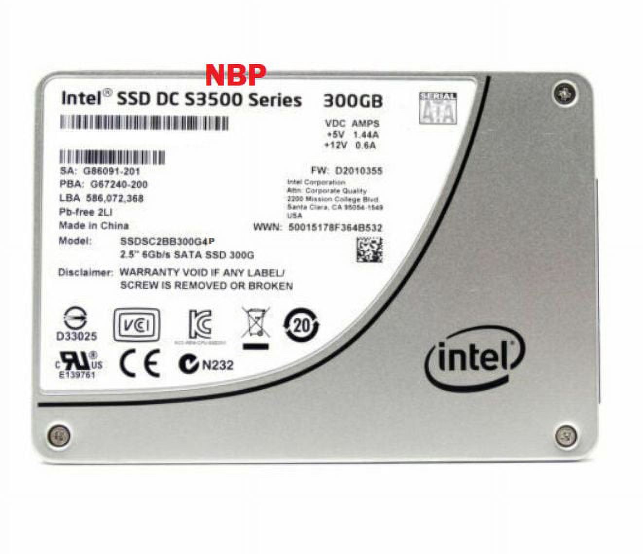Intel S3500 Series 300GB 2.5" SATA SSD - OEM Drive, Speedy Storage Upgrade