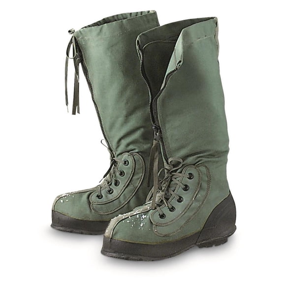Genuine Issue Boots Extreme Cold Weather Mukluk Lace-Up & Zip-Up, Black, Small