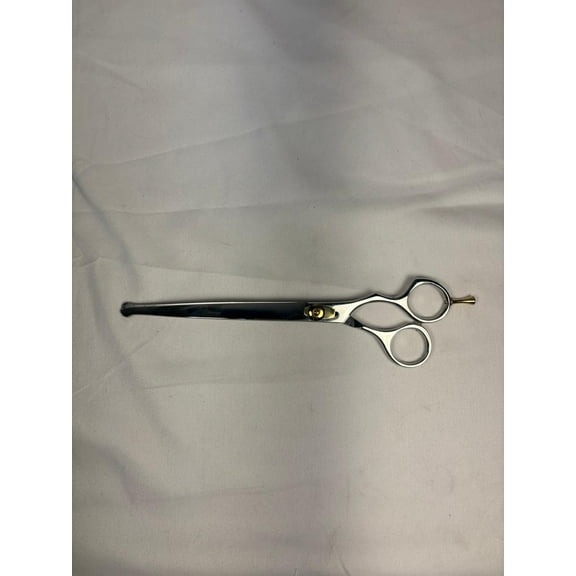 Genuine Japanese Stainless Steel Scissor 8.5 Inch Probe Tip with Finger Rest Semi-Convex Edge Stainless Steel Safety Tip Blade Gold Screw