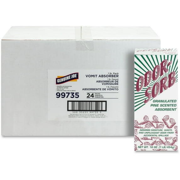 Genuine Joe 1 lb Bag Vomit Absorber, Assorted, 24 / Carton (Quantity)