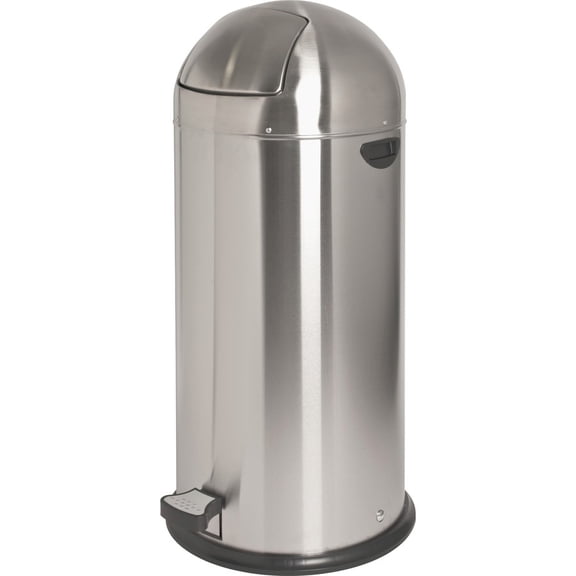 Genuine Joe, GJO58888, 13.5 Gallon Pedal Receptacle Bin, 1 Each, Stainless Steel