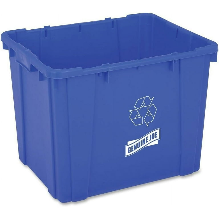 Genuine Joe 14-Gallon Recycling Bin - 14 gal Capacity - Rectangular - Durable, Lightweight - 14.5 Genuine Joe 14-Gallon Recycling Bin - 14 gal Capacity - Rectangular - Durable, Lightweight - 14.5