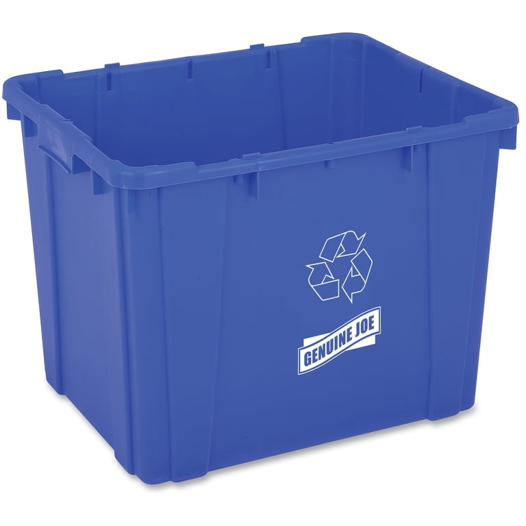 Genuine Joe 14-Gallon Recycling Bin 14 gal Capacity - Rectangular