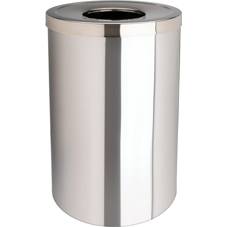 Genuine Joe 30 Gallon Stainless Steel Trash Receptacle - 30 gal Capacity - Durable, Heavy Duty - 31.5 Genuine Joe 30 Gallon Stainless Steel Trash Receptacle - 30 gal Capacity - Durable, Heavy Duty - 31.5